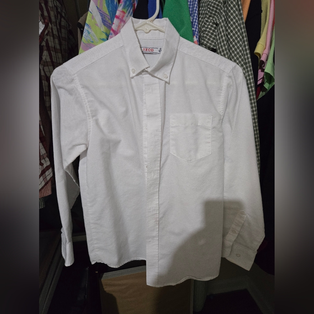 Izod Boy's Classic White Button-Down Shirt